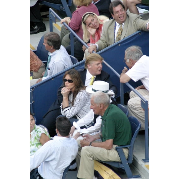 Donald Trump, Melania Knauss In Attendance For U.S. Open Tennis Championship Finals, Arthur Ashe Stadium, Flushing, Ny, September 11, 2005. Photo By Rob RichEverett Collection Celebrity (8 x 10)