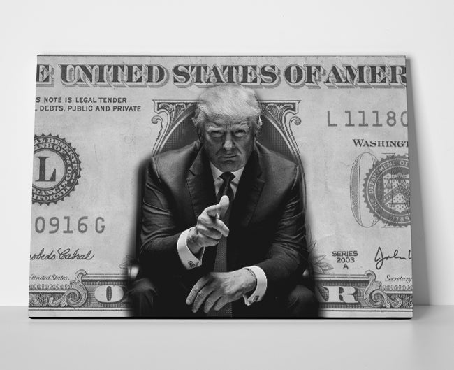 Donald Trump Money Poster or Wrapped Canvas - Walmart.com