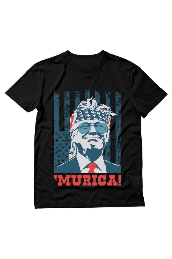 Donald Trump Shirt Murica 4th of July Patriotic American Party USA T-Shirt, Celebrate Independence Day with This Funny and Bold Trump Graphic Tee, Ideal for Patriotic Parties, Barbecues