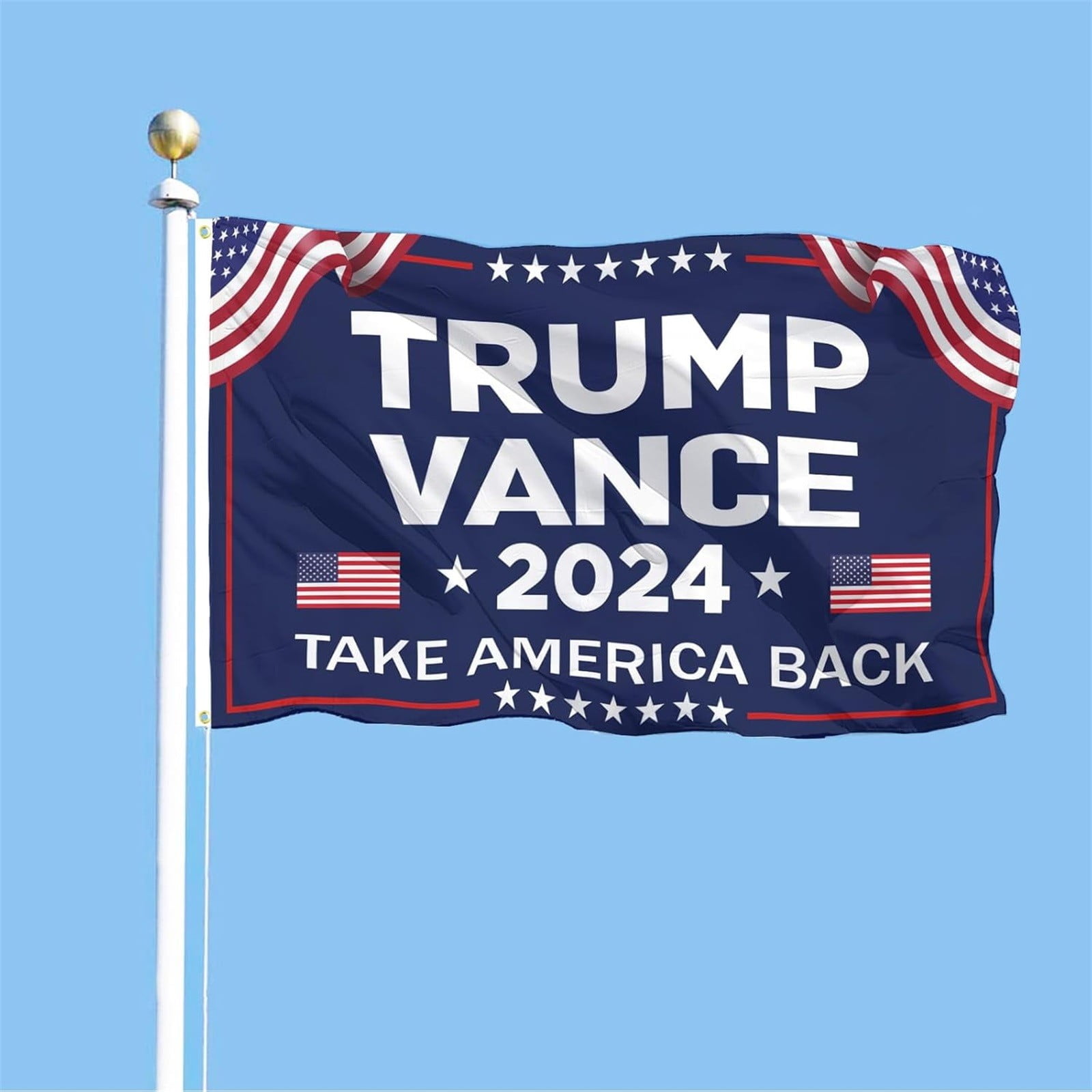 Donald Trump Vance 2024 Flag 3x5 FT for President Made in USA Double