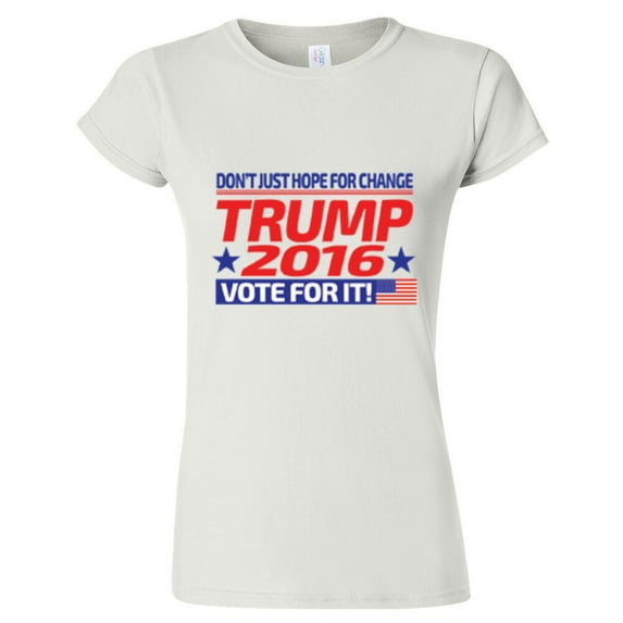 Donald Trump Vote For It! 2016 Printed White Woman Tshirt X-Large