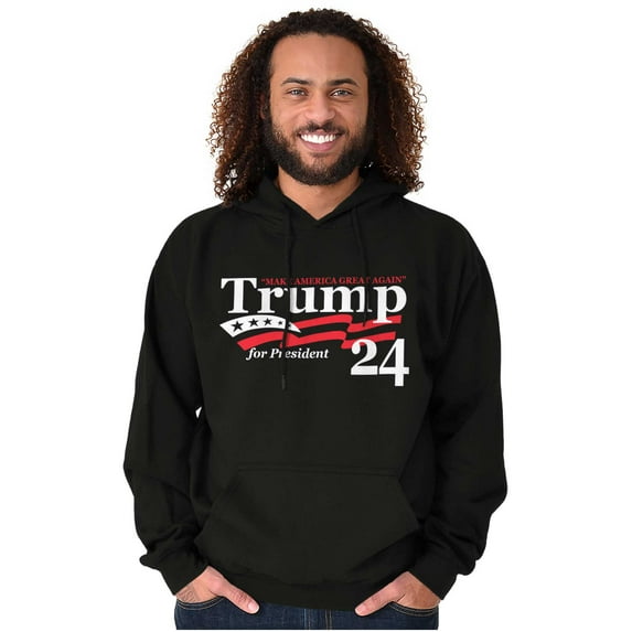 Donald Trump for 2024 President Unisex Plus Fleece Graphic Hoodie Brisco Brands 4X
