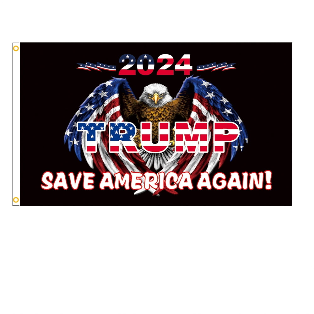 Donald Trump for President 2024 SAVE AMERICA AGAIN Flag 2x3 Foot with