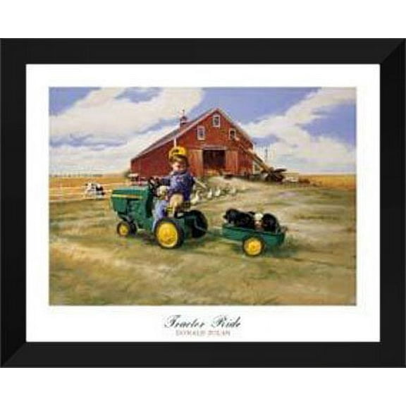 Donald Zolan FRAMED Art Print 26x32 "Tractor Ride"