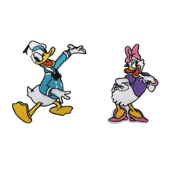Donald and Daisy Duck 2.25 Inch Tall Themed Iron on Patch