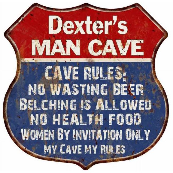 Donald's Man Cave Rules Sign Shield Metal Gift 211110023269