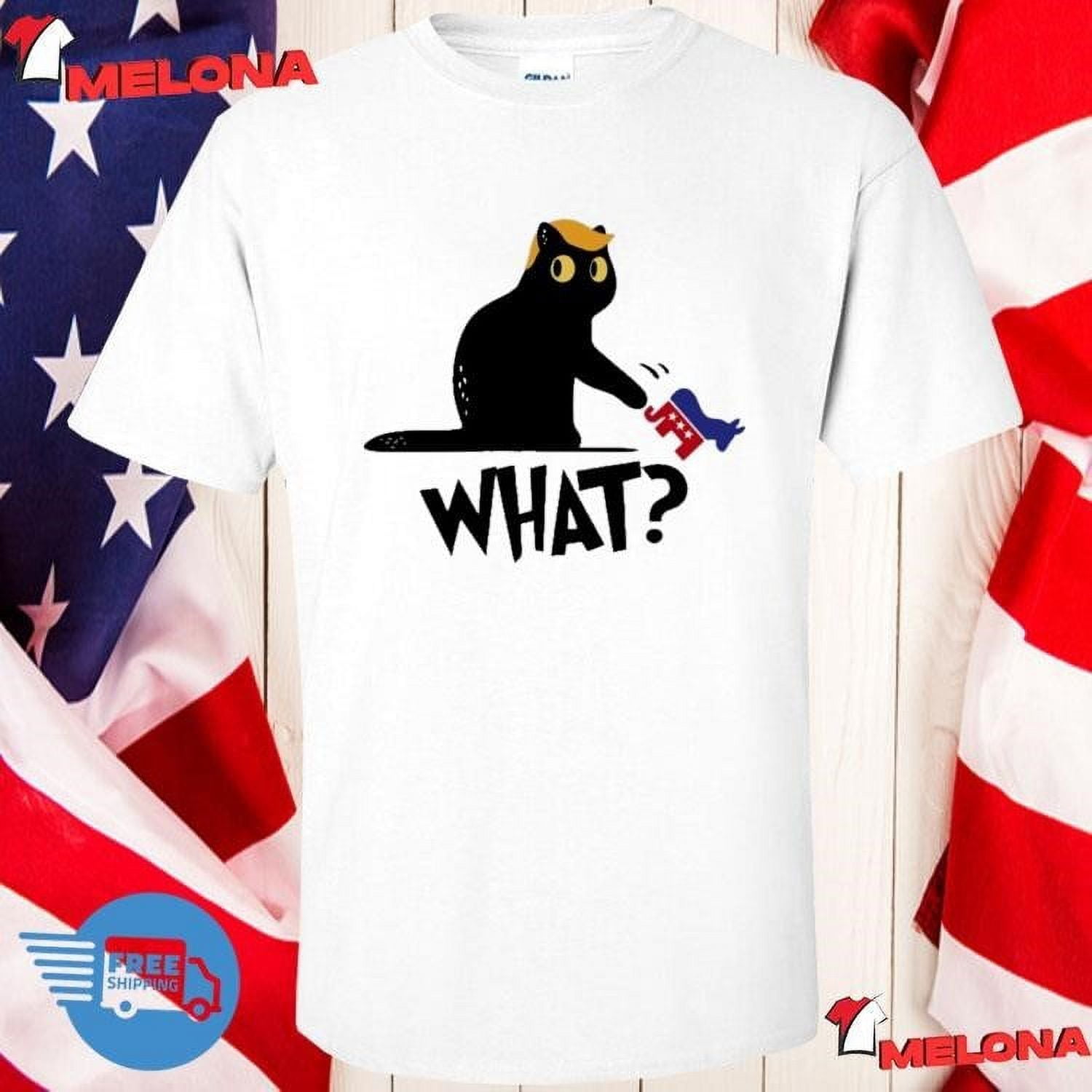 Donaldtrump2024blackcatvsdemocraticpartydonkeyshirt