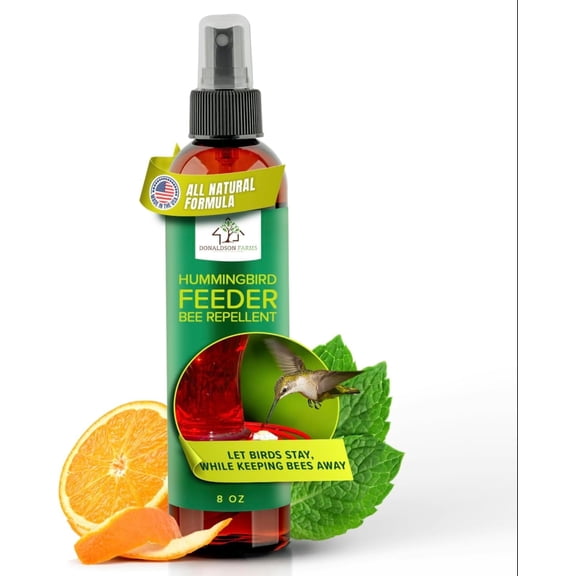 Donaldson Farms Hummingbird Feeder Bee Repellent, 8 oz. All Natural Spray.