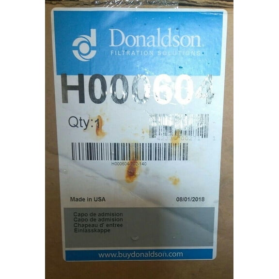 Donaldson H000604 INLET HOOD, PLASTIC