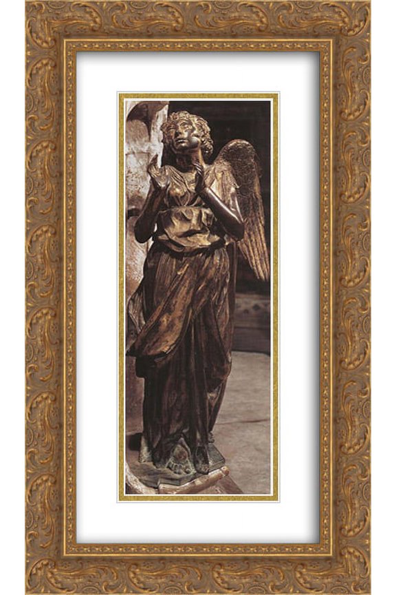 Donatello 2x Matted 14x24 Gold Ornate Framed Art Print 'Hope'