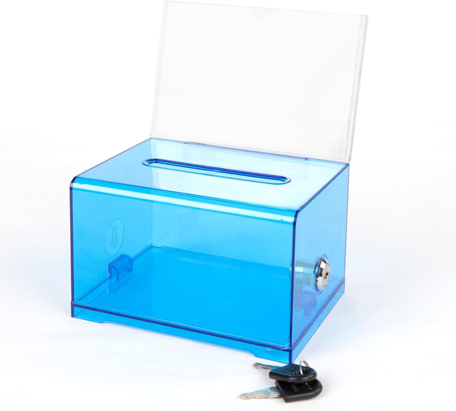 Donation Ballot Box with Lock Suggestion Box with Sign Holder for