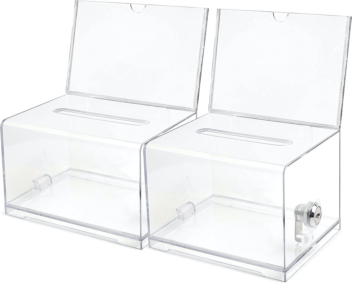 Acrylic Donation Collection Ballot Box Ticket & Drawing Voting Or Comment Box Office And - View #3