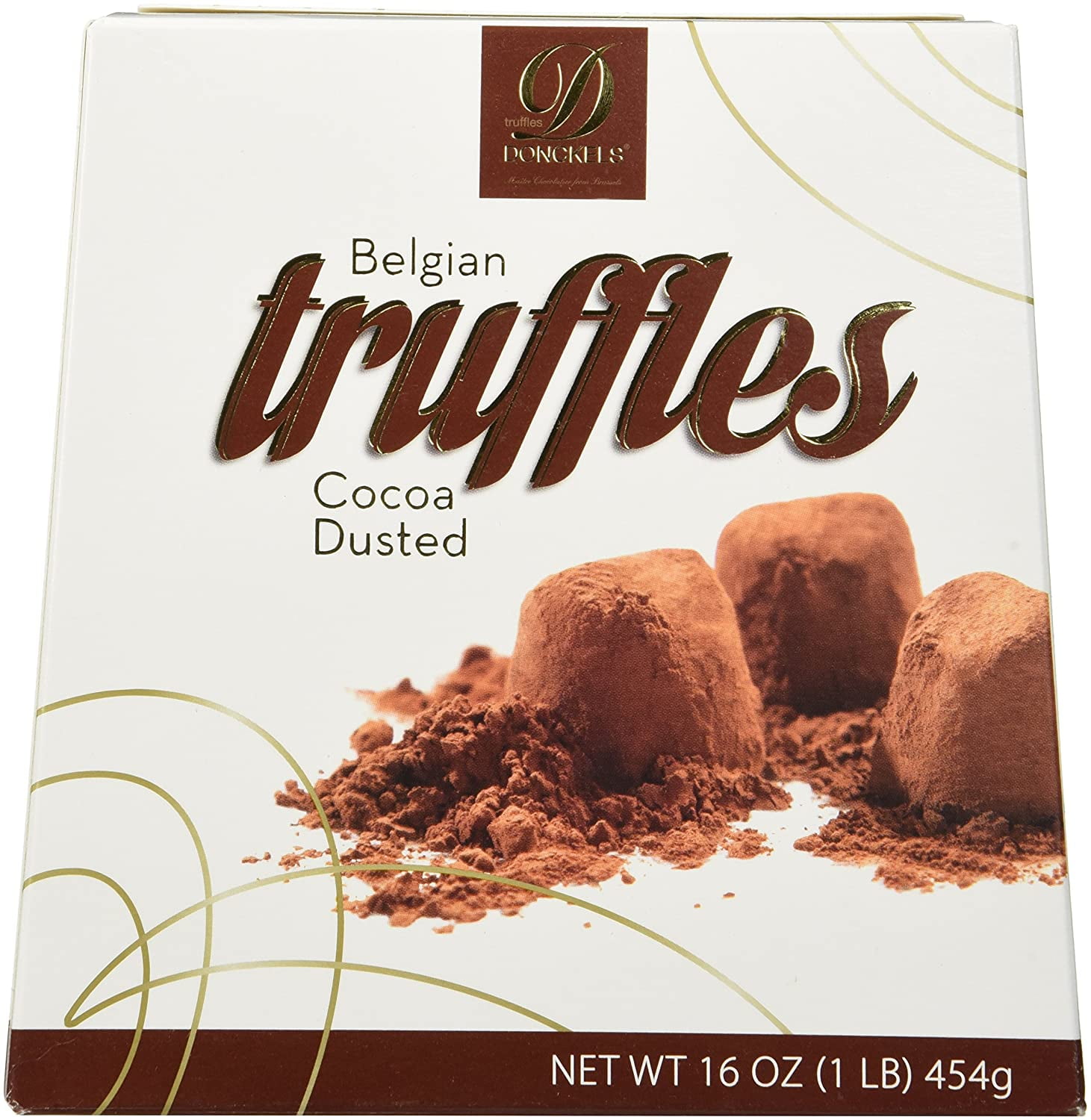 Donckels Cocoa Dusted Belgian Chocolate Truffles 1 LB Box