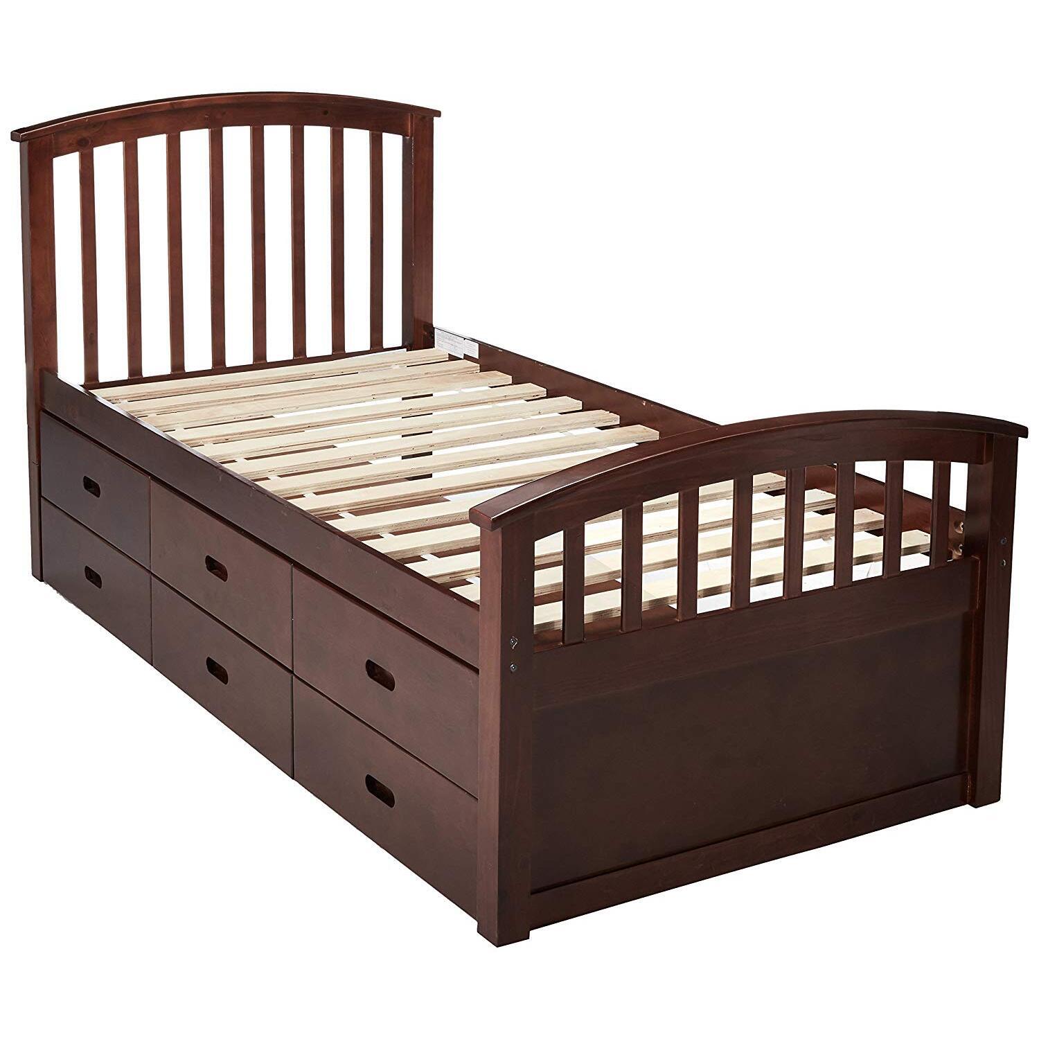 Donco Kids 6 Drawer Storage Bed, Dark Cappuccino, Twin - image 1 of 5