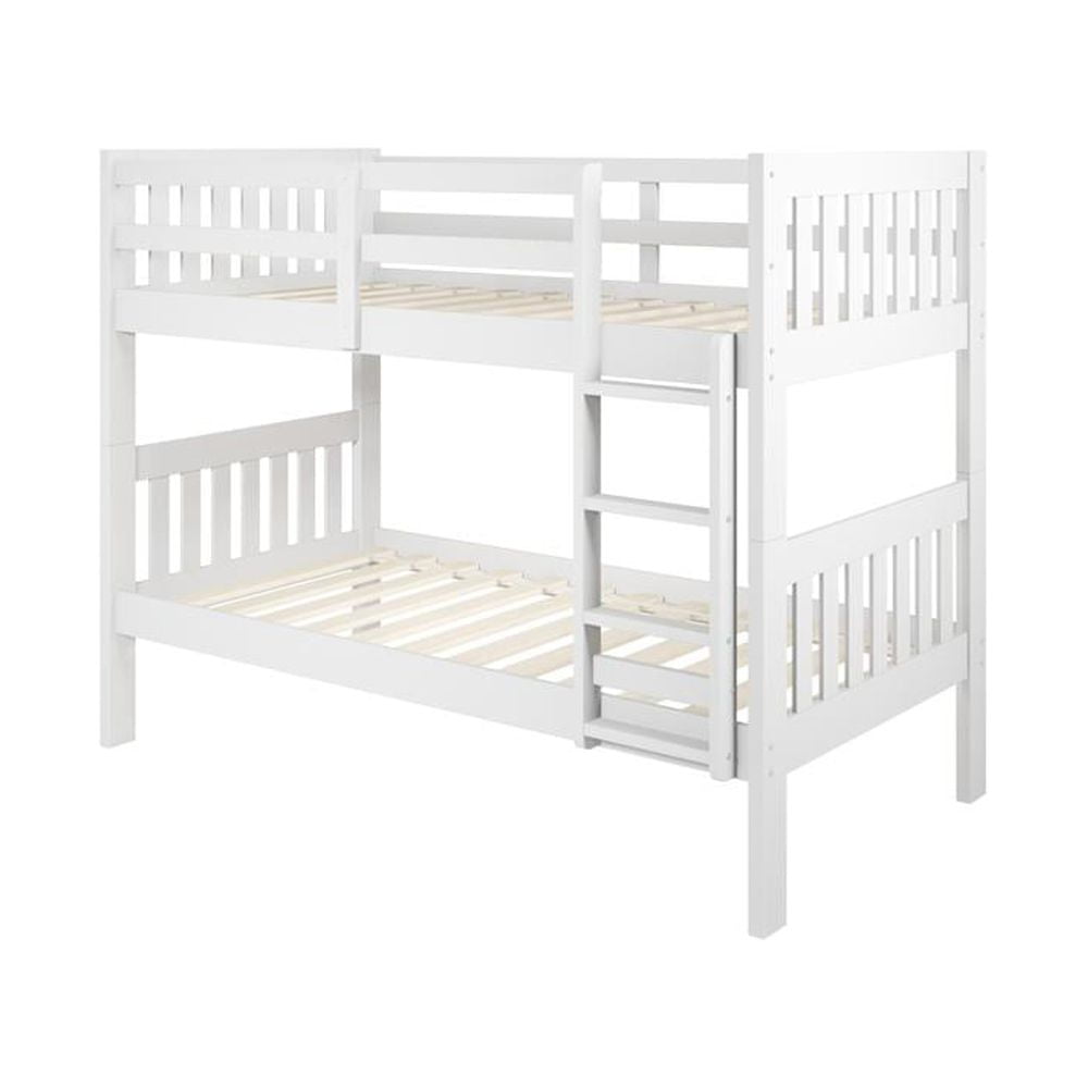 Donco Kids Austin Mission Twin over Twin White Bunkbed, Twin over Twin, White