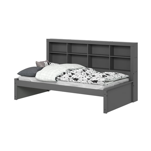 Donco Kids Bookcase Twin Daybed, Twin, Dark Grey