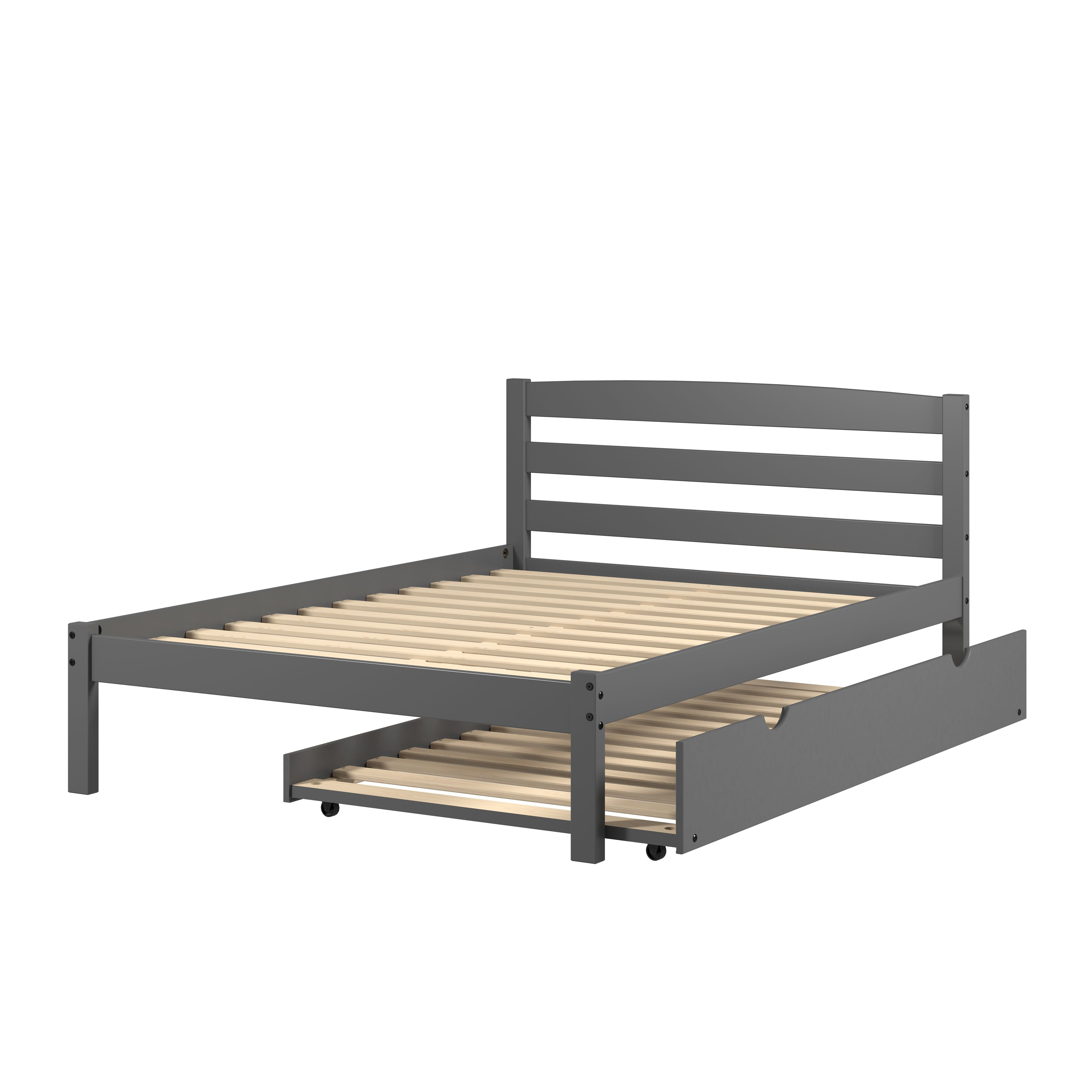 Donco Kids Econo Scandinavian Full Dark Grey Bed, Full, Dark Grey