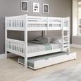 thumbnail image 1 of Donco Kids Austin Mission Full over Full White Bunkbed with Twin Trundle, Full over Full, White, 1 of 2