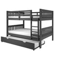 thumbnail image 1 of Donco Kids Austin Mission Full over Full Dark Grey Bunkbed with Twin Trundle, Full over Full, Dark Grey, 1 of 2