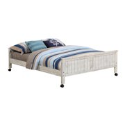 Donco Kids Full Solid Wood Clubhouse Caster Panel Bed in Driftwood