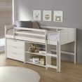 thumbnail image 1 of Donco Kids Louver Twin Modular Low Loft Bed Group C, White, 1 of 6