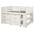 thumbnail image 1 of Donco Kids Louver Twin Size Modular Loft Bed, While, 1 of 5