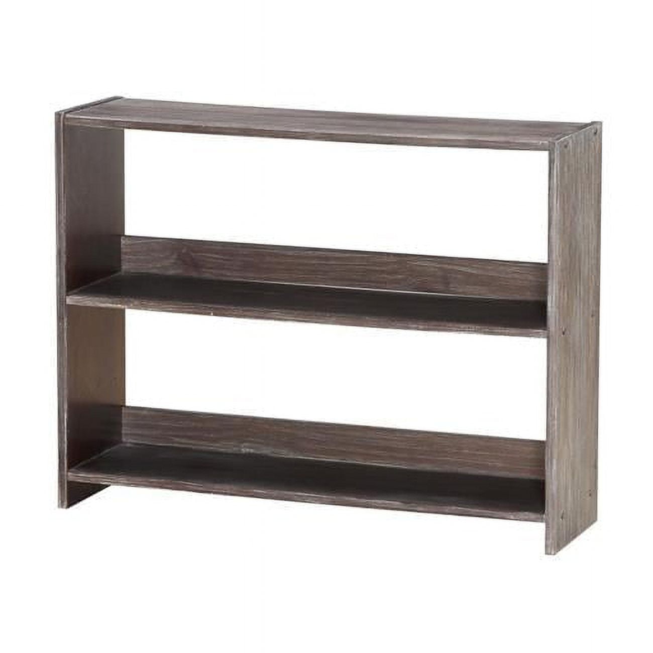 Kids' Rustic Pine Wood Barn Door Bookcase in Brushed Shadow