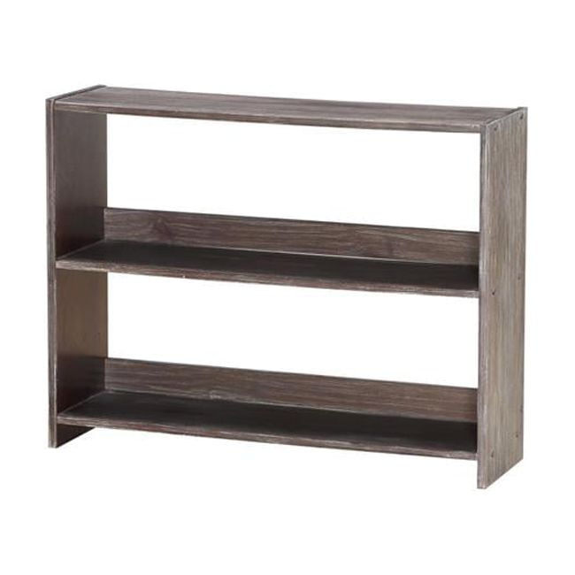 Kids' Rustic Pine Wood Barn Door Bookcase in Brushed Shadow