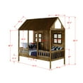 thumbnail image 1 of Twin Front Porch Low Loft In Rustic Driftwood Finish W/Dual Underbed Drawers, 1 of 3