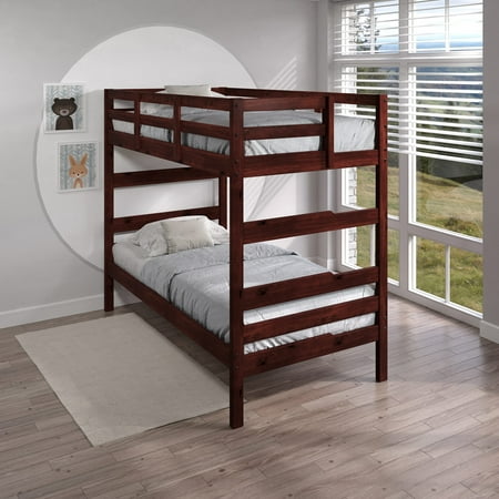 Donco Kids Promo Shaker Twin over Twin Cappuccino Bunkbed