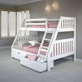 thumbnail image 1 of Donco Kids Austin Mission Twin over Full Bunkbed with Dual Underbed Drawers, Twin over Full, White, 1 of 2