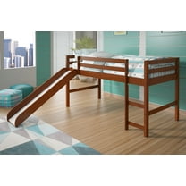 Donco Kids Twin Solid Wood Mission Low Loft Bed in Espresso