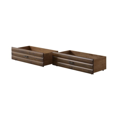 Donco LOG CABIN DRAWERS RUSTIC WALNUT & RUSTIC SILVER