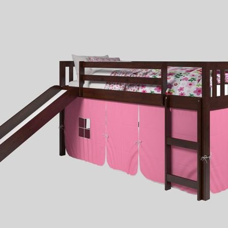 Donco MISSION LOW LOFT CAPPUCCINO W/PINK TENT KIT
