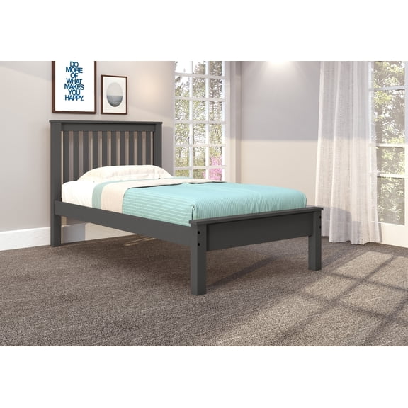 Donco Kids Contempo Mission Twin Dark Grey Bed, Twin, Dark Grey