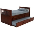thumbnail image 1 of Donco Kids 3 Drawer Twin Solid Wood Mission Spindle Bed with Trundle in Merlot, 1 of 3