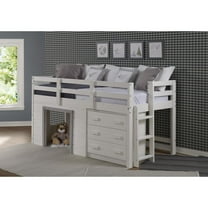 Donco Kids Sweet Dreams Low Loft, White & Grey