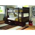 thumbnail image 1 of Donco Kids Twin over Twin Mission Bunk Bed with Dual Underbed Drawers, Cappuccino, 1 of 9