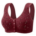 thumbnail image 1 of DondPO Anti Sagging Bras for Older Women Push Up Bras for Women Plus Size Bras for Women Front Closure Bras for Women No Underwire No Wire Bras for Women Wireless Bras with Support and Lift Red M, 1 of 4