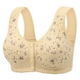 thumbnail image 1 of DondPO Anti Sagging Bras for Older Women Push Up Bras for Women Plus Size Bras for Women Front Closure Bras for Women No Underwire No Wire Bras for Women Wireless Bras with Support and Lift Beige L, 1 of 4