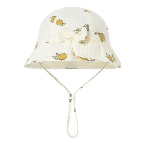DondPO Baby Sun Hat Boys Girls Baby Cotton Flowers And Plants Printing Bow Sun Hat Basin Hat 0 12 Months Kids Cap Kids Baseball Cap