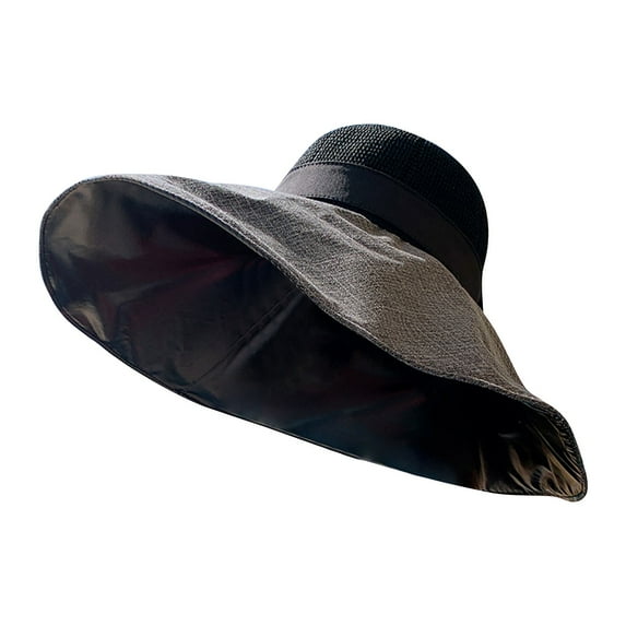 DondPO Beach Cap Women‘s Oversized Female And Small Holiday Spring Summer Foldable Hat Sun Visor Hats for Women Straw Hats for Women