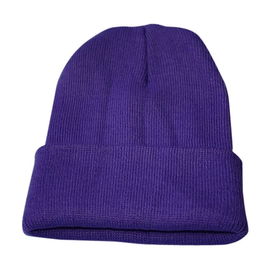 DondPO Beanie for Men Unisex Slouchy Knitting Beanie Hip Hop Cap Warm Winter Ski Hat Winter Knit Caps Ski Hat Purple One Size