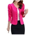 thumbnail image 1 of DondPO Blazers for Women Long Applique Suit Small Sleeve Cardigan Breasted Double Women Bow Fashion Short Women's Blouse Blazers for Women Business Casual Work Office Suit Jackets Pink L, 1 of 9