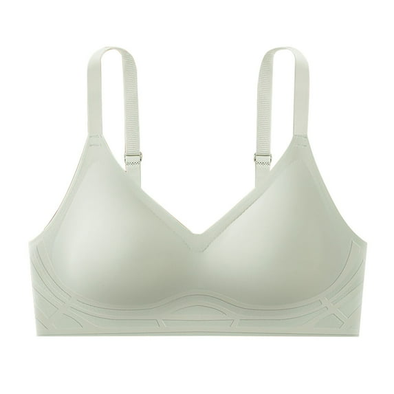 DondPO Bras for Women Bras for Women Padded No Underwire Scalloped Bras Soft Wireless Comfort Bralettes Full Coverage Everyday Bra Wireless Bra Seamless Bras Green M Clearance!