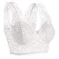 thumbnail image 1 of DondPO Bras for Women High Support Bras for Women Adjustable Strap Full Coverage Up Bras Comfortable No Underwire Wireless Bras No Wire Bras for Women Wireless Bras for Women White XL, 1 of 8
