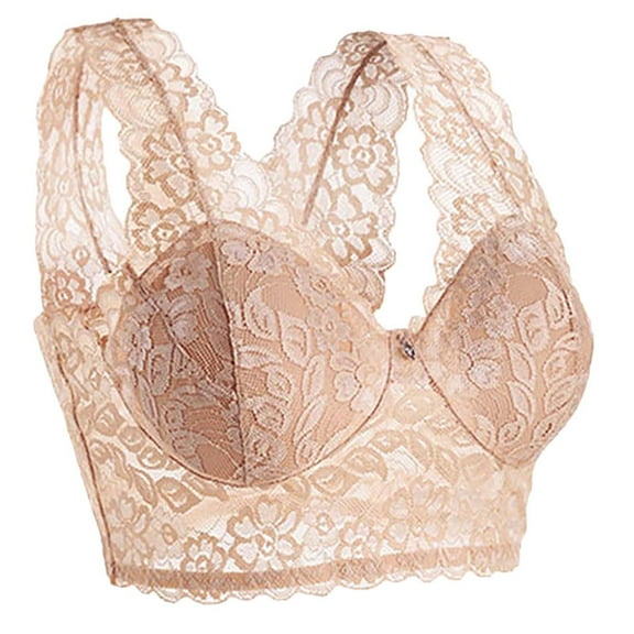 DondPO Bras for Women High Support Bras for Women Adjustable Strap Full Coverage Up Bras Comfortable No Underwire Wireless Bras No Wire Bras for Women Wireless Bras for Women Beige 3XL