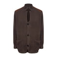 thumbnail image 1 of DondPO Cardigan Men Mens Casual Button Cuff Shoulder Patch Slim Warm Sweater Cardigan Jacket Lapel Long Sleeve Knit Jacket Men's Cardigan Sweaters Mens Sweaters Brown 4XL Clearance！, 1 of 4
