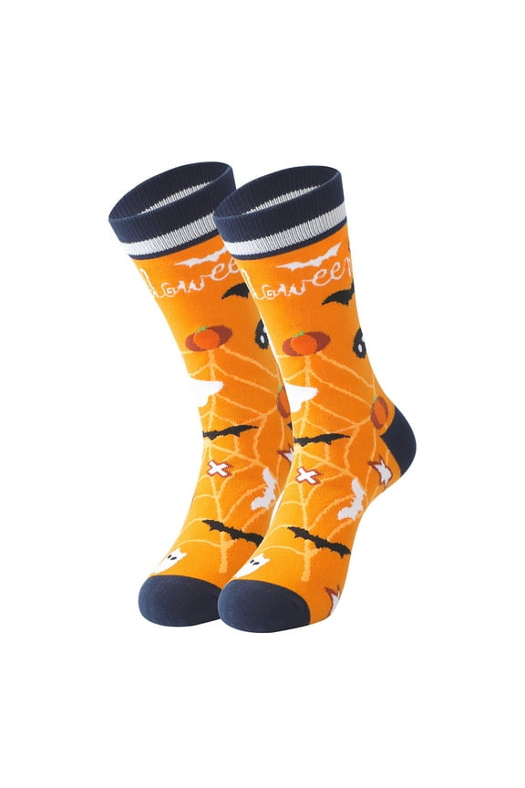 Fall Socks Halloween Socks Casual Cotton Socks Street Mid Calf Socks Pumpkin Enlarged Mid Calf Socks Halloween Socks Halloween Fuzzy Socks