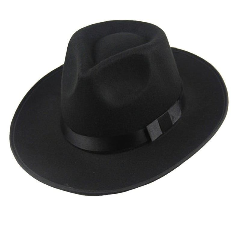 DondPO Fedora Hats for Women Men Women Hard Wide Brim Panama Hat